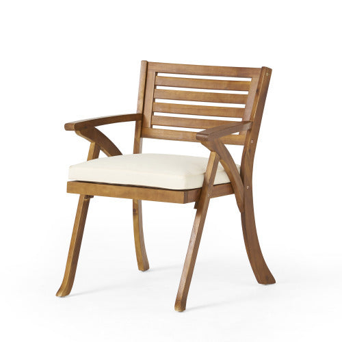 2-piece Set Of Wooden Outdoor Chairs