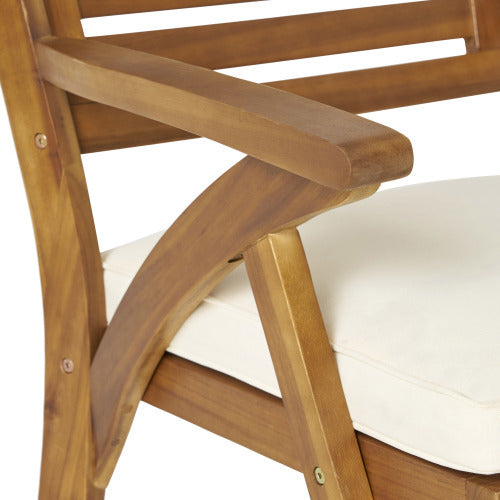 2-piece Set Of Wooden Outdoor Chairs